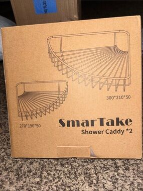 Corner Shower Caddy Set in Brown – 2-Pack